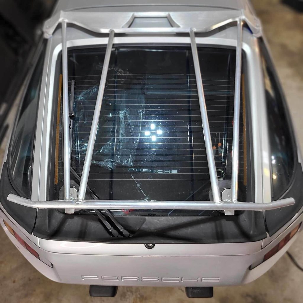 Custom aluminum welding and fabrication of Porsche roof rack